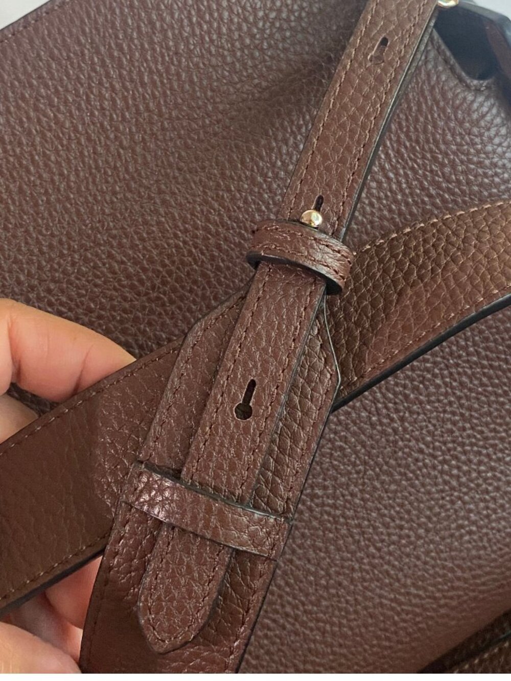 The Horse Clementine Bag Coffee Brown Leather with Adjustable Crossbody - Picture 9 of 13